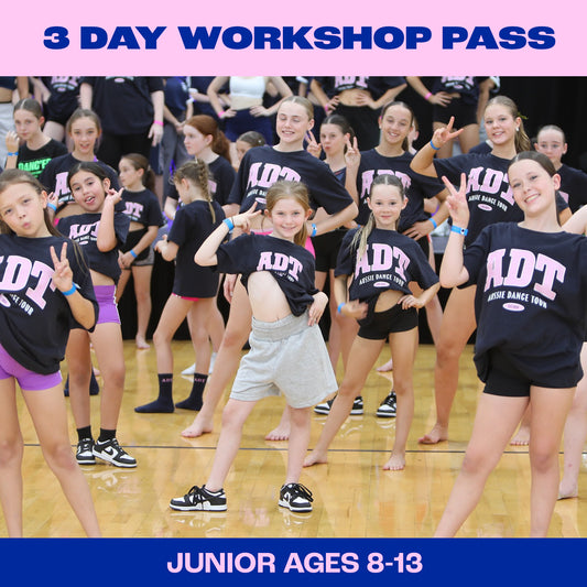 3 Day Workshop Pass Junior (AGE:  8 - 13)