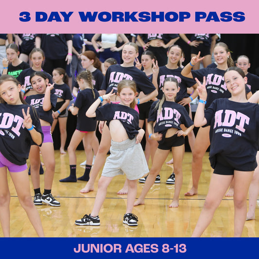 3 Day Workshop Pass Junior (AGE:  8 - 13)